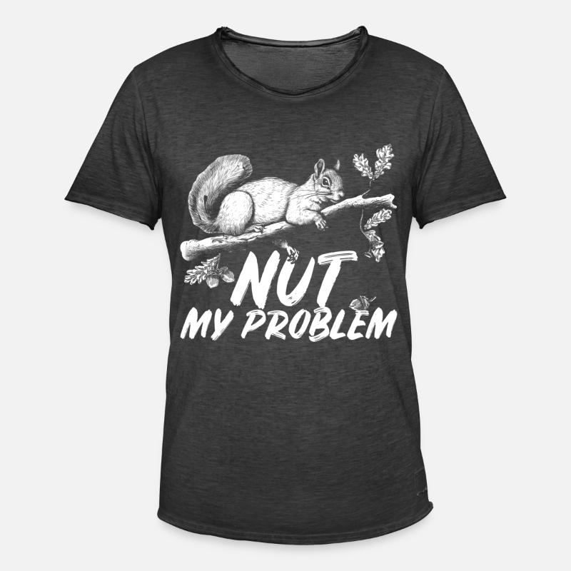Eichhörnchen Squirrel Nut my Problem - Männer Vintage T-Shirt - Vintage Schwarz