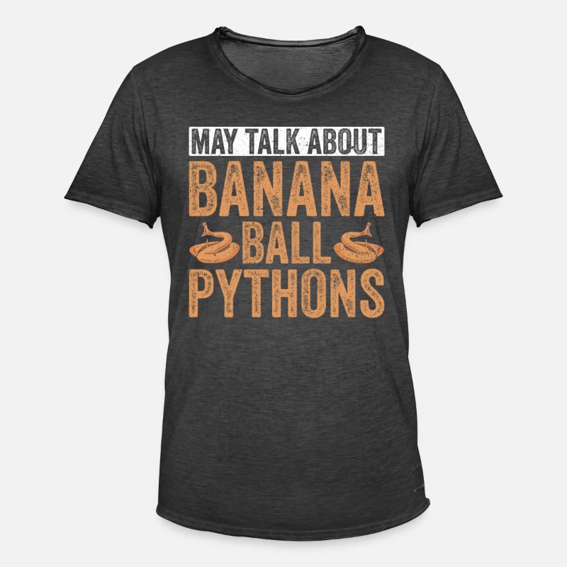 Banane Königspython Königspython Besitzer - Männer Vintage T-Shirt - Vintage Schwarz