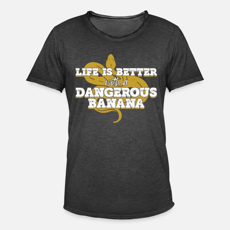 Bananenkugel Python Königspython - Männer Vintage T-Shirt - Vintage Schwarz