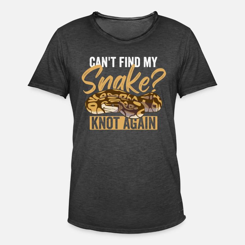 Königspython Ball Python - T-shirt vintage Homme - noir vintage