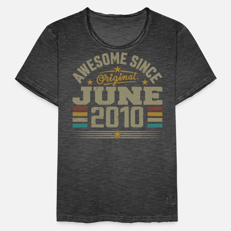 Juni 2010 Geburtstagsgeschenk Juni 2010 Juni Männer Vintage T-Shirt