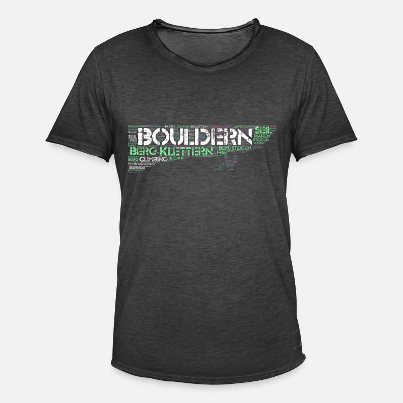 Bouldern Klettern Climbing Boulderer Geschenkidee - Männer Vintage T-Shirt - Vintage Schwarz