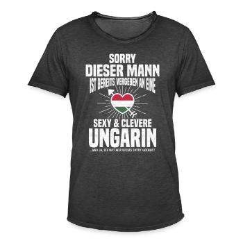 Ungarn Ungarn Geschenk Ungarn Geschenk Ungarn Lieb - Männer Vintage T-Shirt - Vintage Schwarz - Vorne