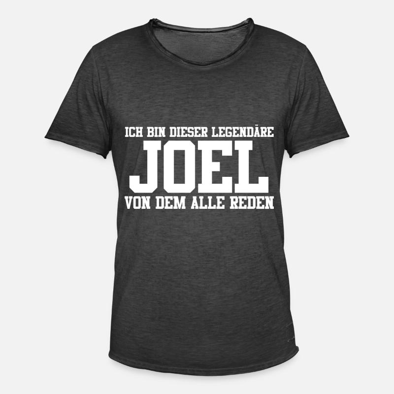 Joel Name Design - Männer Vintage T-Shirt - Vintage Schwarz