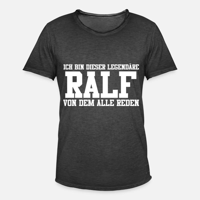 Ralf Name Design - Männer Vintage T-Shirt - Vintage Schwarz