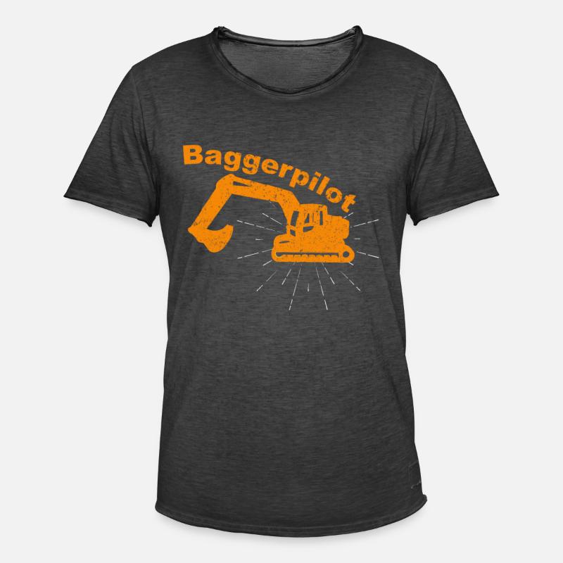 Lustiges Baggerfahrer Bagger Baggerführer baggern - Männer Vintage T-Shirt - Vintage Schwarz