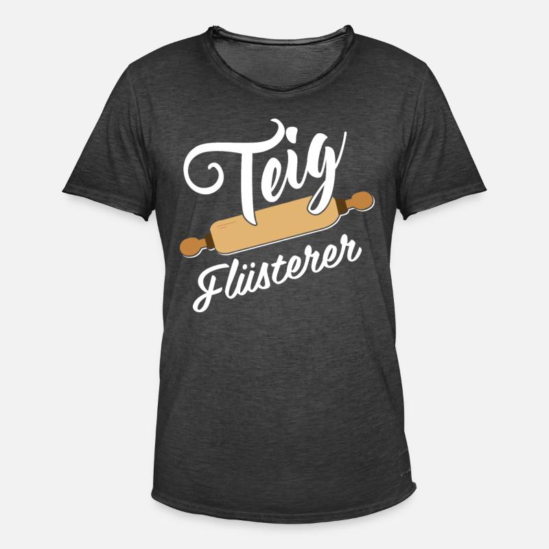 Bäcker - Teig Flüsterer - Männer Vintage T-Shirt - Vintage Schwarz
