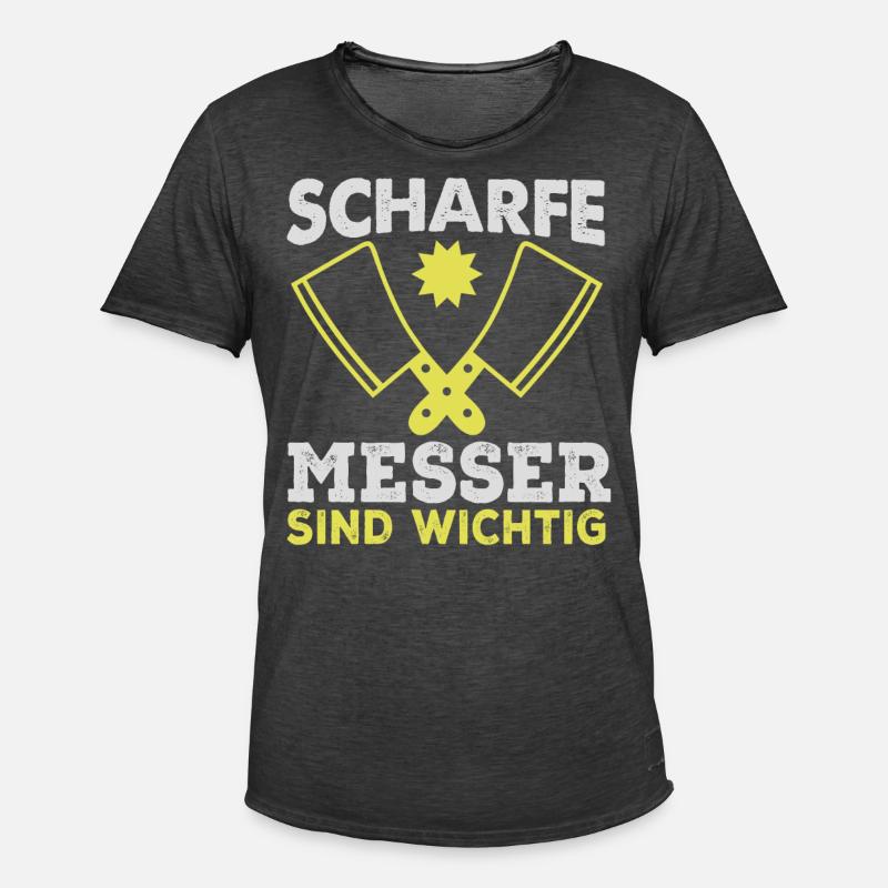 Metzger Fleischer Fleisch Fleischerei Geschenk - Männer Vintage T-Shirt - Vintage Schwarz