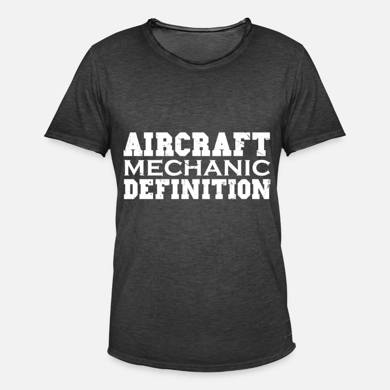 Fluggerätemechaniker Flugzeug Techniker - Männer Vintage T-Shirt - Vintage Schwarz