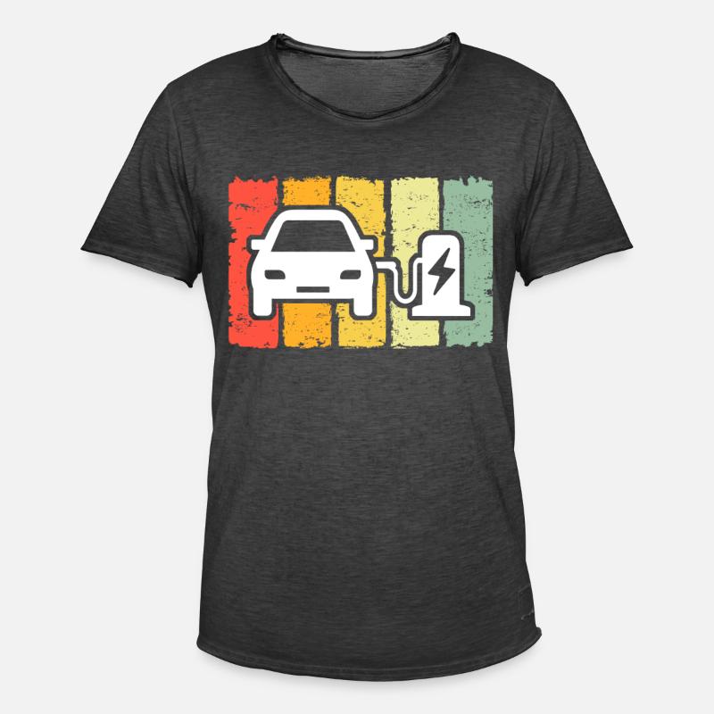 Eauto E-Auto Ecar E-Car - Männer Vintage T-Shirt - Vintage Schwarz