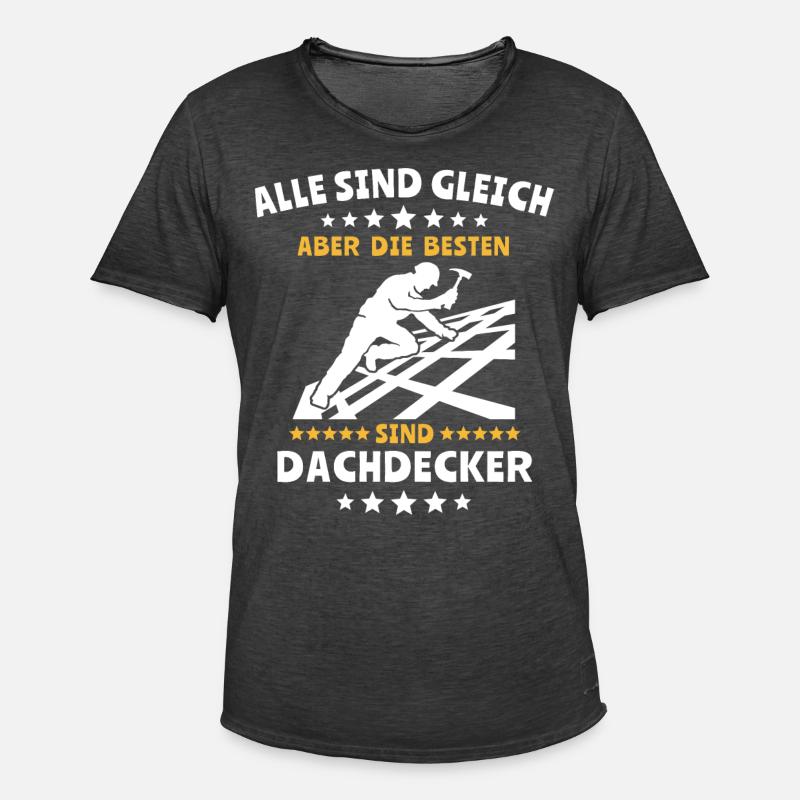 Dachdecker Dachspengler Dachdecken Dachklempner - Männer Vintage T-Shirt - Vintage Schwarz