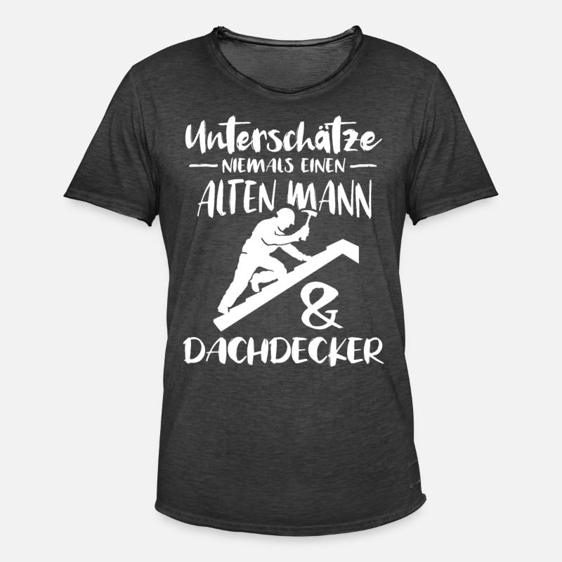 Dachdecker Dachdecken Dach Decken - Männer Vintage T-Shirt - Vintage Schwarz