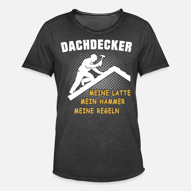 Dachdecker Dachspengler Dachdecken Dachklempner - Männer Vintage T-Shirt - Vintage Schwarz