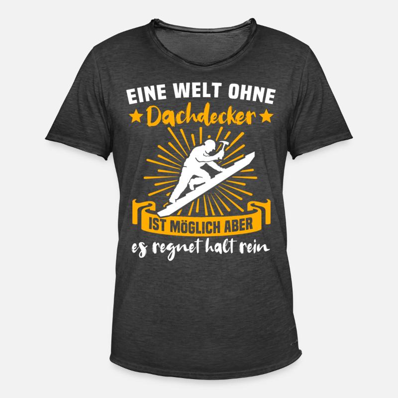 Dachdecker Dächer Decken Dachdecken - Männer Vintage T-Shirt - Vintage Schwarz