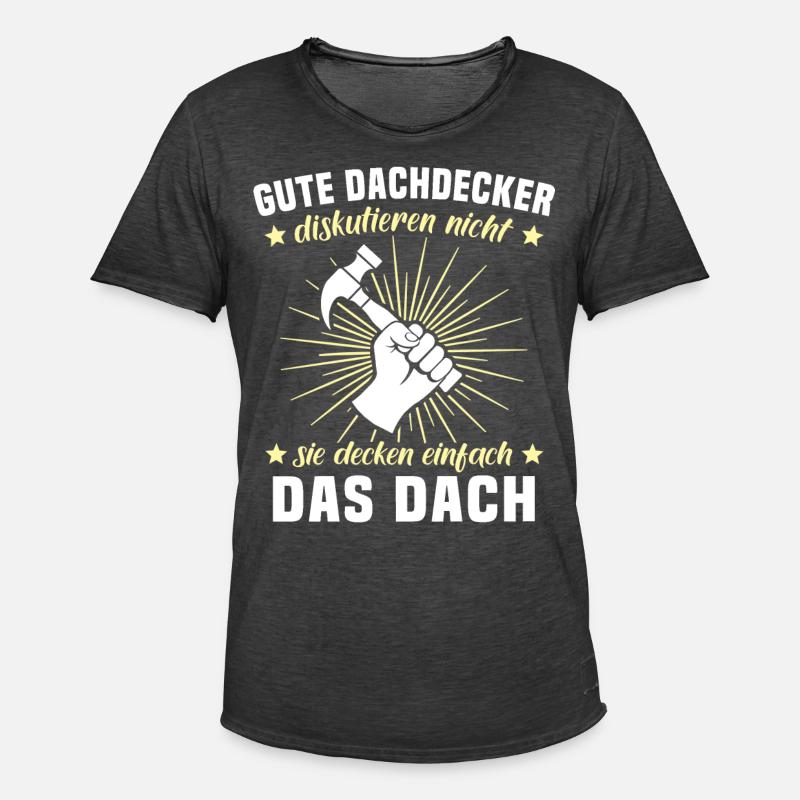 Dachdecker Dächer Decken Dachdecken - Männer Vintage T-Shirt - Vintage Schwarz