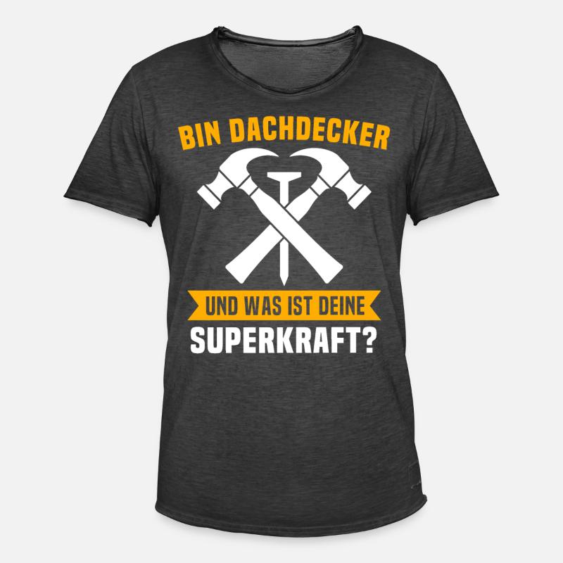 Dachdecker Beruf Dachdecken - Männer Vintage T-Shirt - Vintage Schwarz