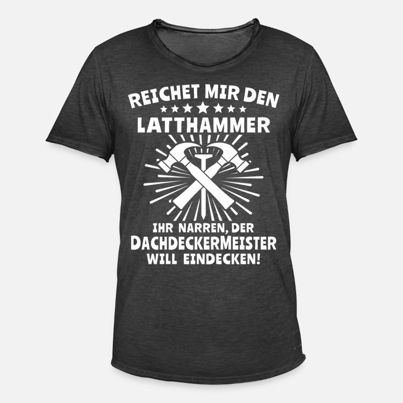 Dachdecker Dachdecken - Männer Vintage T-Shirt - Vintage Schwarz