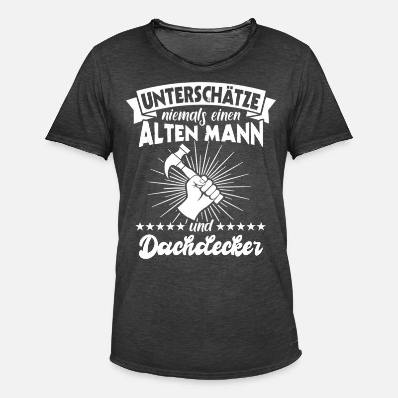 Dachdecker Dachdecken - Männer Vintage T-Shirt - Vintage Schwarz