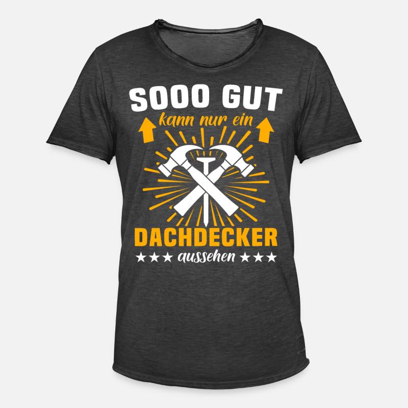 Dachdecker Dachspengler Dachklempner - Männer Vintage T-Shirt - Vintage Schwarz