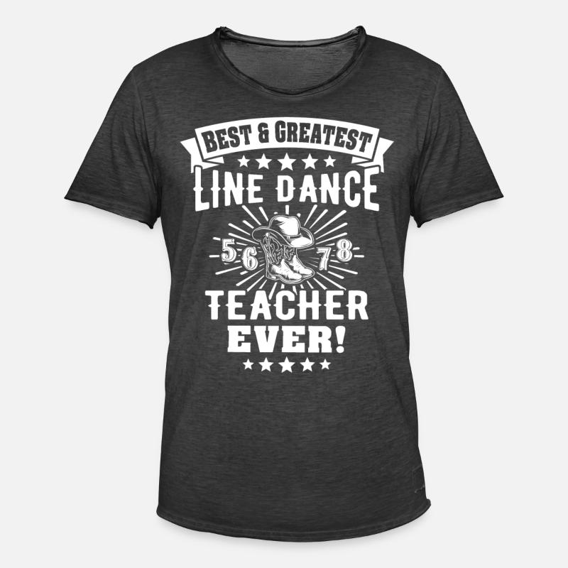 Line Dancing Lehrer Line Dance - Männer Vintage T-Shirt - Vintage Schwarz