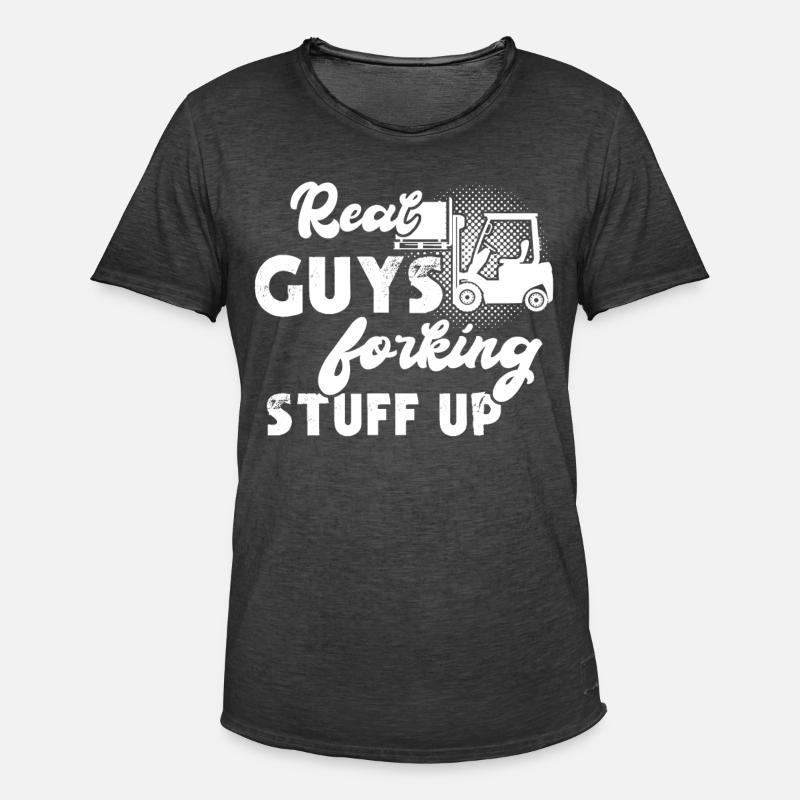 Gabelstapler Stapler Staplerfahrer - Männer Vintage T-Shirt - Vintage Schwarz