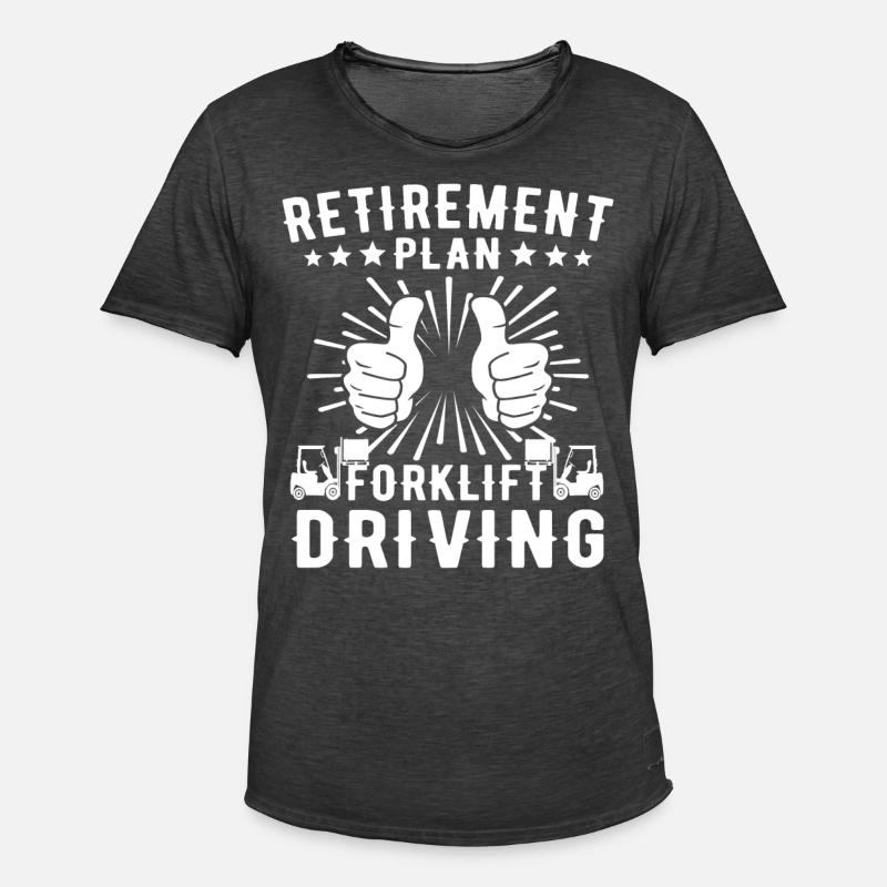 Gabelstapler Staplerfahrer - Männer Vintage T-Shirt - Vintage Schwarz