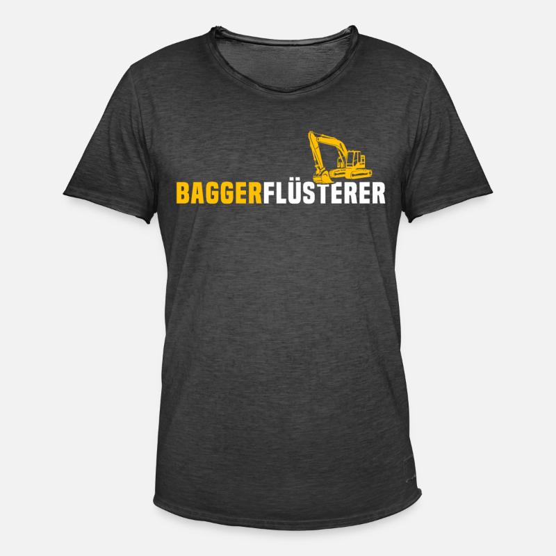 Baggerführer Baggerfahrer - Männer Vintage T-Shirt - Vintage Schwarz