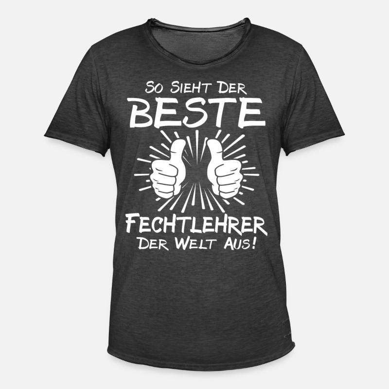 Fechtlehrer - Männer Vintage T-Shirt - Vintage Schwarz