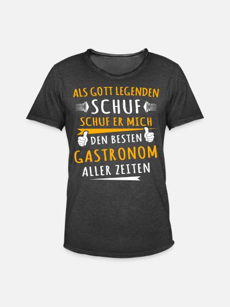 Gastronom - Männer Vintage T-Shirt - Vintage Schwarz