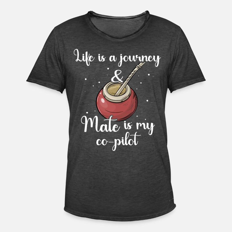 Mate Tee Geschenk - Männer Vintage T-Shirt - Vintage Schwarz