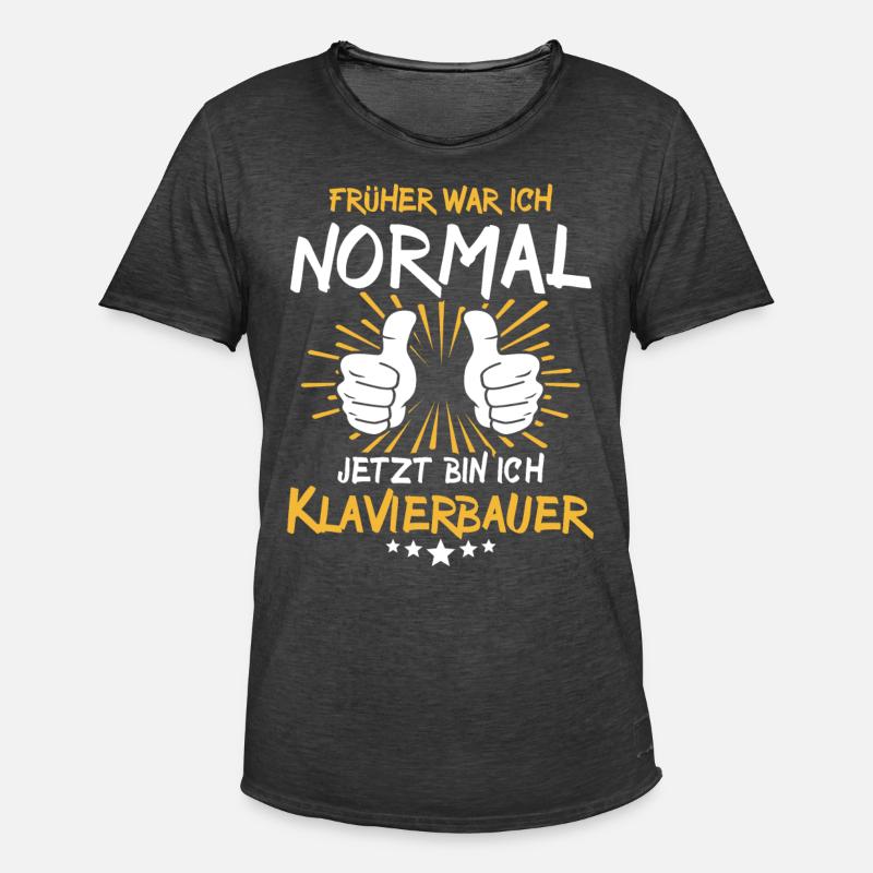 Klavierbauer Spruch - Männer Vintage T-Shirt - Vintage Schwarz