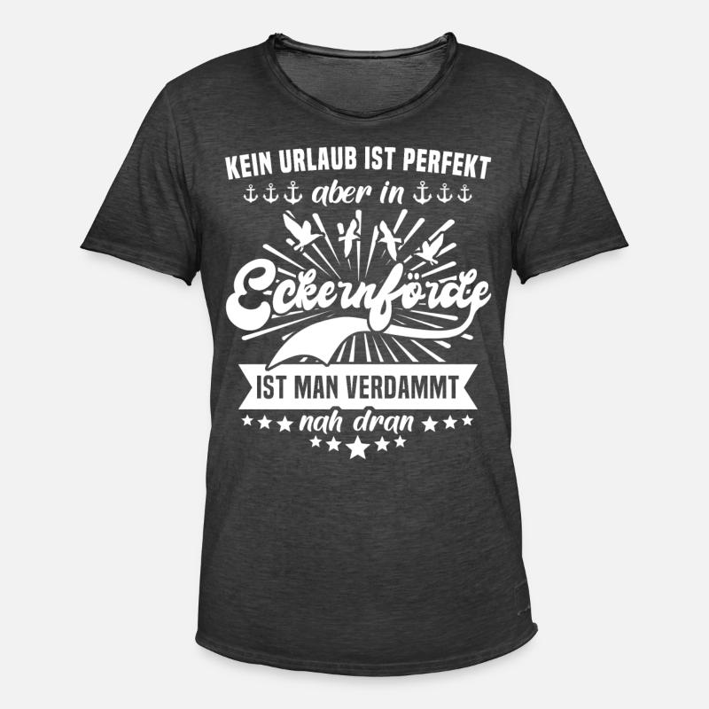 Eckernförde Eckernförder - Männer Vintage T-Shirt - Vintage Schwarz