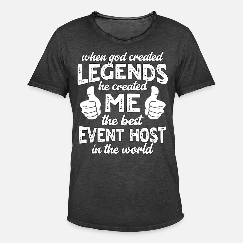 Bester Event Host Legende - Männer Vintage T-Shirt - Vintage Schwarz