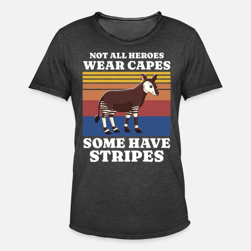 Okapi Waldgiraffe Spruch - Männer Vintage T-Shirt - Vintage Schwarz