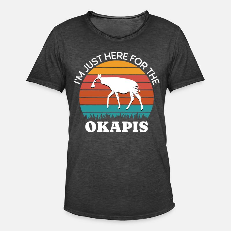 Okapi Waldgiraffe Sprüche - Männer Vintage T-Shirt - Vintage Schwarz
