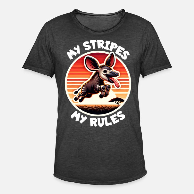 Okapi Sprüche - Männer Vintage T-Shirt - Vintage Schwarz