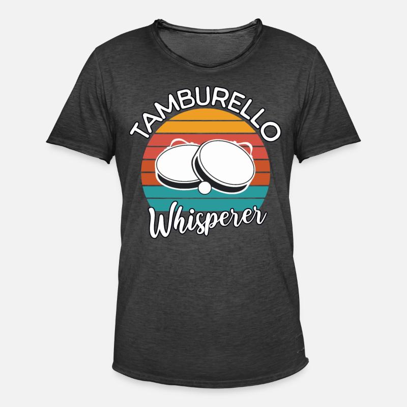 Tamburello Flüsterer - Männer Vintage T-Shirt - Vintage Schwarz