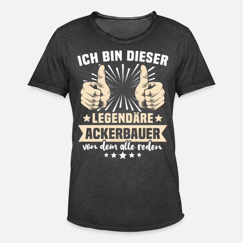 Ackerbauer Sprüche - Männer Vintage T-Shirt - Vintage Schwarz
