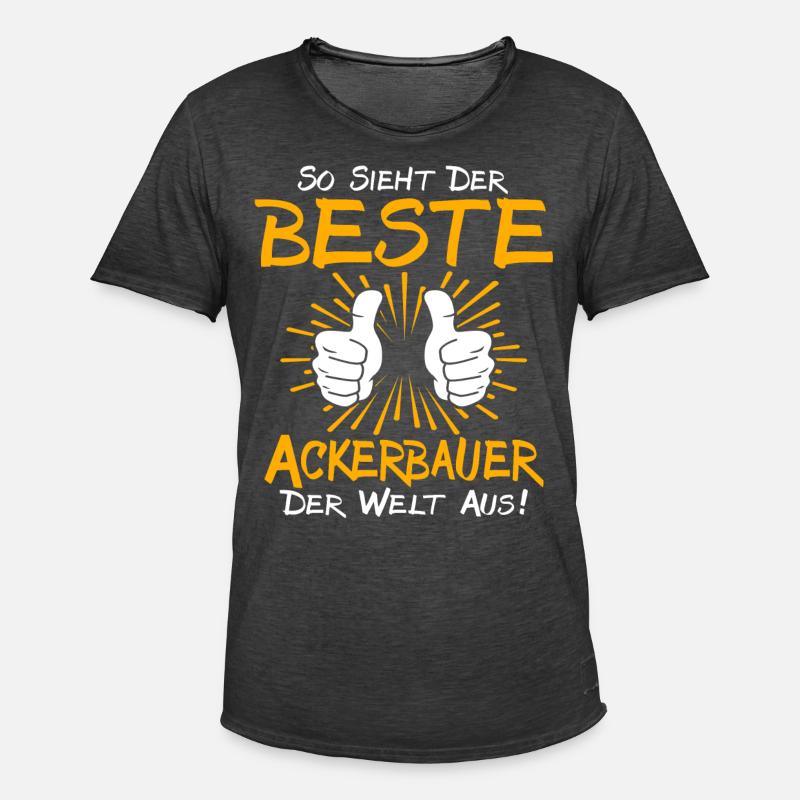 aAckerbauer Geschenkidee - Männer Vintage T-Shirt - Vintage Schwarz