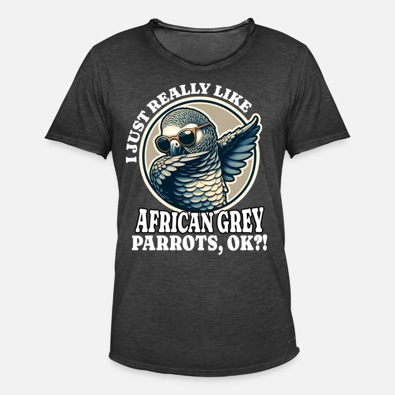 Ich Liebe Graupapagei Spruch - Männer Vintage T-Shirt - Vintage Schwarz