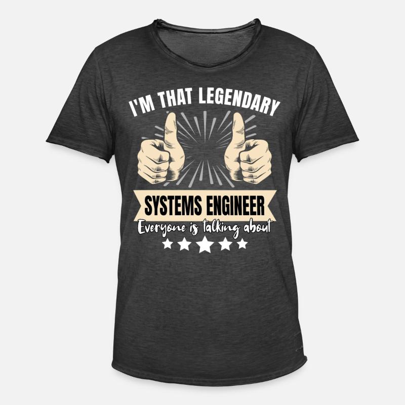 Legendary Systems Engineer - Men's Vintage T-Shirt - washed black