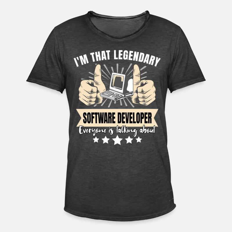 Legendary Software Developer - Men's Vintage T-Shirt - washed black