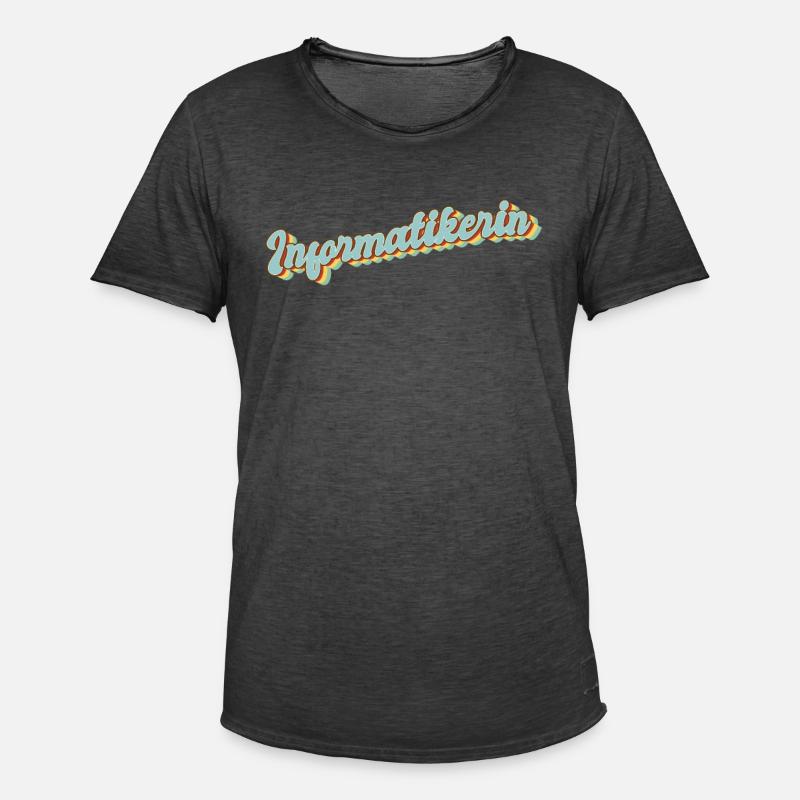 Programmierer Abschluss-Geschenk Informatikerin - Männer Vintage T-Shirt - Vintage Schwarz