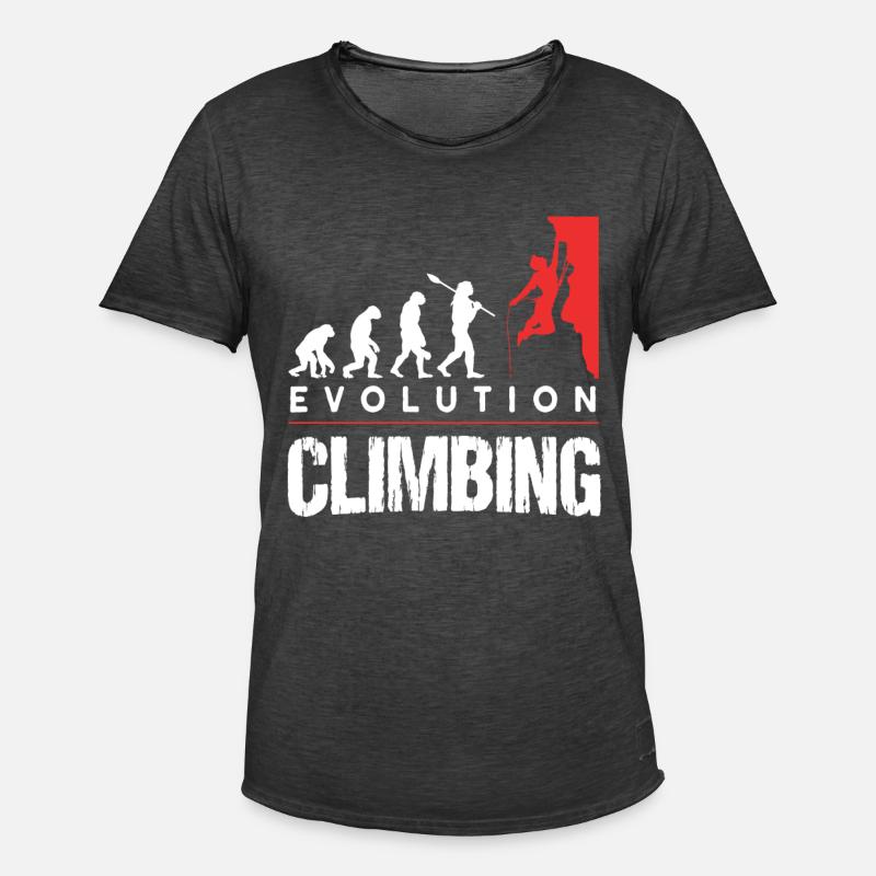 Climbing Evolution Climbing Boulderer - Men's Vintage T-Shirt - washed black
