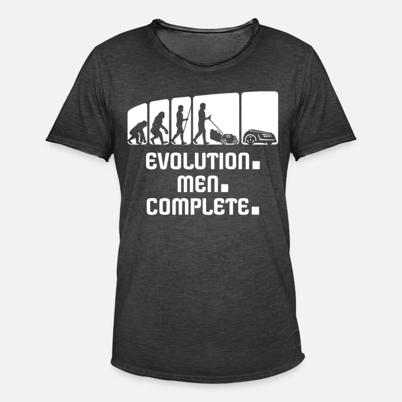 Mowing robot lawnmower evolution - Men's Vintage T-Shirt - washed black