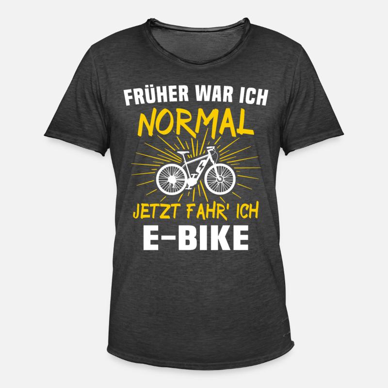 Ebike Sprüche E-Biker - Männer Vintage T-Shirt - Vintage Schwarz