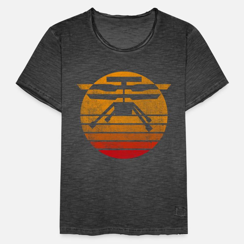 Mars planet romfart Vintage-T-skjorte for menn