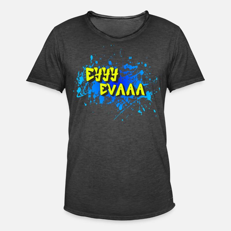 Eyyy Evaaa - Männer Vintage T-Shirt - Vintage Schwarz