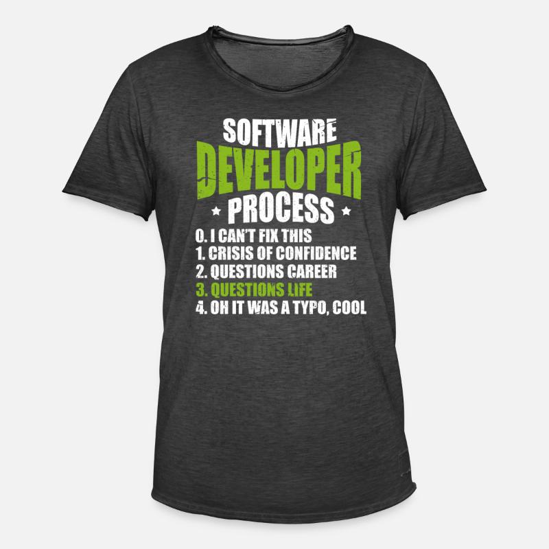 Softwareentwickler Programmierer Software - Männer Vintage T-Shirt - Vintage Schwarz