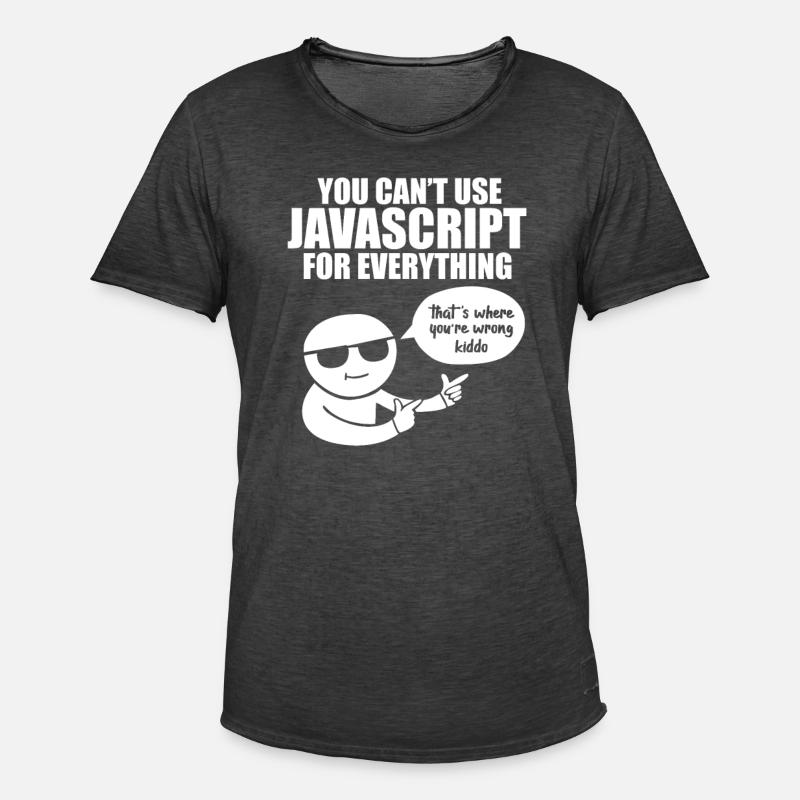 Programmer Javascript - Men's Vintage T-Shirt - washed black